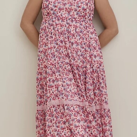 NWT Torrid Maxi Chiffon And Lurex Tiered Dress - Size 4 X - Picture 1 of 5